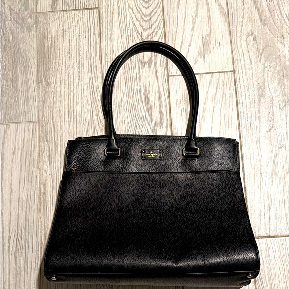 Kate Spade Black Leather Tote Bag